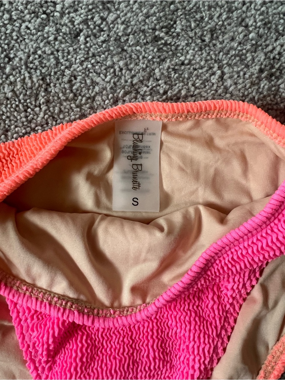 Pink & Coral Bikini Bottom with Ring Detail - Picture 6 of 9